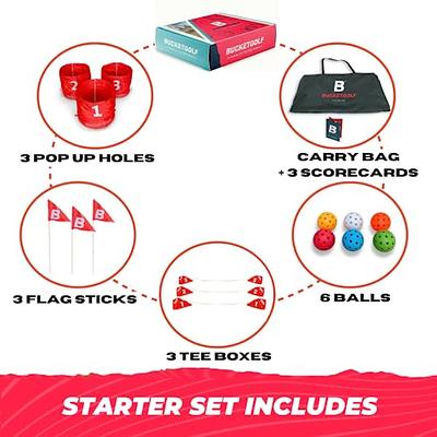 bucketgolf Game 3 Hole Starter Set - New Outdoor Yard Golf Game