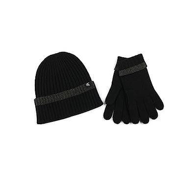 Calvin Klein mens Bold Tipping Rib Cuff Hat and Glove Set, Black  Beauty/Gunmetal Heather, One Size : : Clothing, Shoes & Accessories