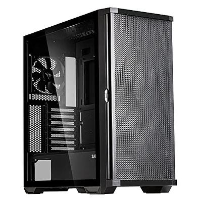 GIM ATX Mid-Tower Case White Gaming PC Case 2 Tempered Glass Panels & Front  Panel