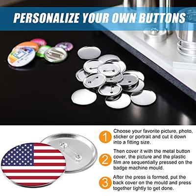 Pin badges blank round metal button badge Vector Image