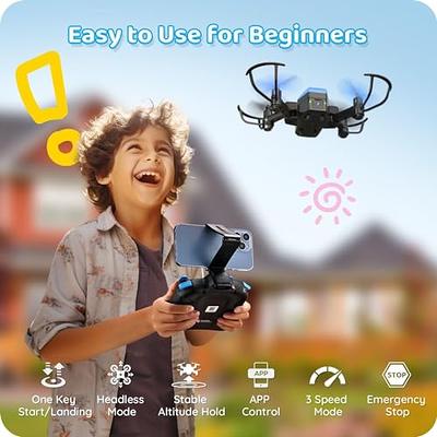 ATTOP Mini Drone for Kids with FPV Camera, Toys Gifts for Boys Girls with  Voice Control, 3D Flips, Altitude Hold, Headless Mode, One Key Start