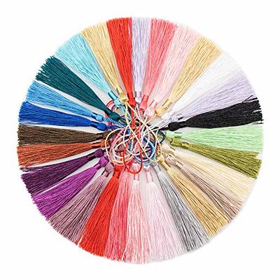 VAPKER 200 Pieces 13cm/5-Inch Silky Handmade Soft Tassels Floss Bookmark  Tassels with 2-Inch Cord Loop for Jewelry Making, DIY Projects, Bookmarks(25  Colors) - Yahoo Shopping