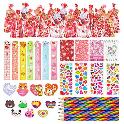 28 Pack Valentines Day Gifts for Kids, 196pcs Valentine Stationery Kit with  Pencils Erasers Rulers Stickers Notebooks Goodie Bags and Valentines Cards  for Kids Classroom School Exchange Party Favors - Yahoo Shopping