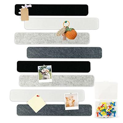 8 Pcs Black Brown Gray Felt Pin Board Bar Strips Bulletin Board  ，Self-Adhesive Bulletin Board Bar Strips，Cork Boards for Walls with 35  Pushpins, for Paste Notes, Photos, Office Home Classroom - Yahoo