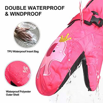 KastKing ThermoGrip Mittens, Ice Fishing, Ski & Hiking Convertible Gloves  for Women & Men - Water-Resistant Snow Mittens