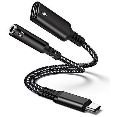 Enbiawit USB C to 3.5mm Headphone and Charger Adapter, 2-in-1 USB