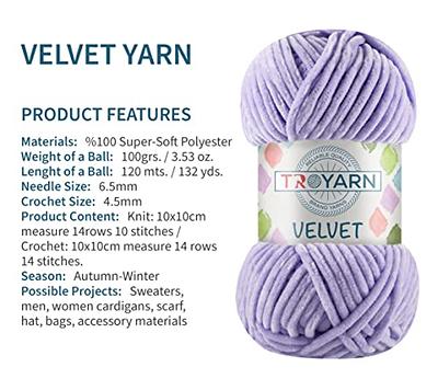  MABOZOO Chunky Yarn for Crocheting 2 Pack,White Fluffy Jumbo  Chenille Yarn,Soft Plush Yarn Bulky,Giant Thick Fuzzy Yarn for Hand  Knitting or Arm Knitting (31.7 yds,8 oz Each Skein)