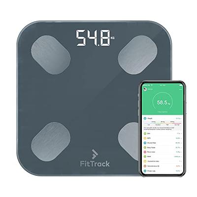 Scales for Body Weight and Fat, Lepulse Large Display Weight Scale, Body Fat Scale with 8 Electrodes, Accurate Digital Bathroom Scale BMI Smart Scale