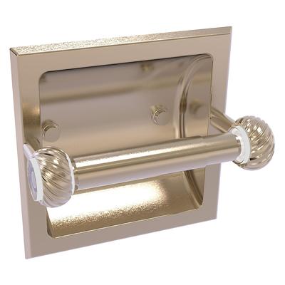 Allied Brass Clearview Collection Euro Style Free Standing Toilet Paper Holder - Antique Bras