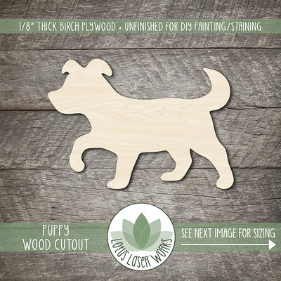 Wood Dog Shape, Unfinished Wooden Blanks, Laser Cut Craft Cutouts - Yahoo  Shopping