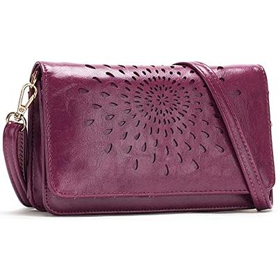 APHISON Multi-Function Small Crossbody Bags For Women,Cell Phone Shoulder  Bag,Clutch Purse,RFID Wristlet Wallet,Card Holder Purplish-Red - Yahoo  Shopping