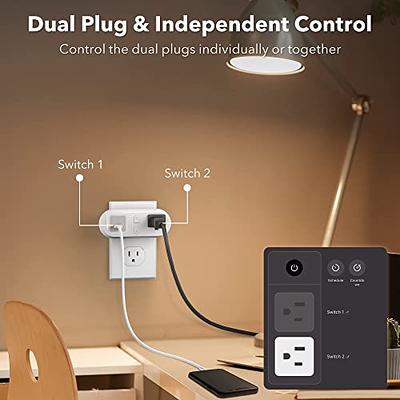 Outdoor Smart WiFi Plug, HBN Heavy Duty Wi-Fi Timer with Two