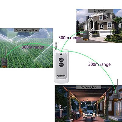 Wireless Remote Switch,AC 110V/120V/220V/30A Relay RF Remote Control Light Switches for Lights,Household Appliances, Garage Door, Dust Collector