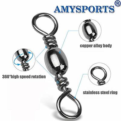  AMYSPORTS Rolling Connector Fishing Swivel Saltwater