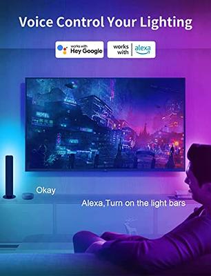 Govee Glide RGBIC LED Wall Lights, Music Sync Home Decor LED Light Bar for  for Gaming TV Bedroom Streaming, Multicolor Customizable, Lights, 8 Pcs