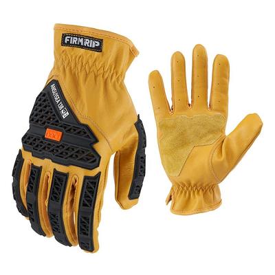 FREETOO Mechanic Work Gloves, [Full Palm Protection] [Excellent Grip]  Working Gloves with Padded Leather for Men Women, Knuckle Impact Absorption