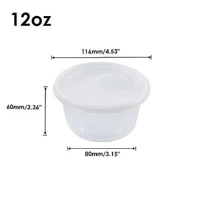 16-oz Asporto Microwavable To-Go Container - Clear Round Soup Container with for