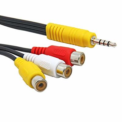 Cable de Vídeo y Audio Jack 3.5mm a 3 RCA 2 mts