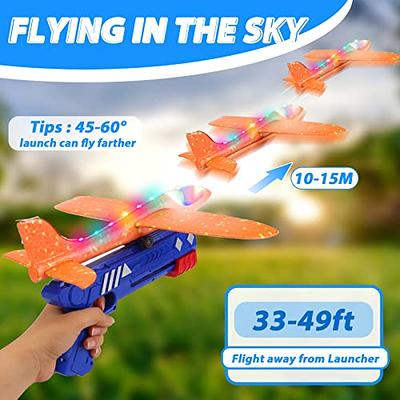  Fuwidvia 4 Pack Airplane Launcher Toys, 2 Flight Modes