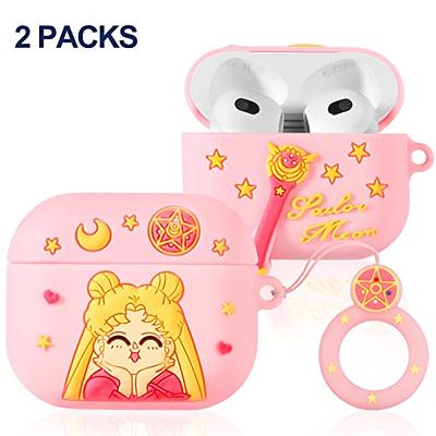 Beats Studio Buds Case, 3D Cute Cartoon Kawaii Character Soft Silicone Case  Cover for Beats Wireless Earbuds Anime Skin with Keychain Accessories for