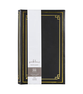 13 x 8 Black Leather Photo Album With Gold Foil by Park Lane