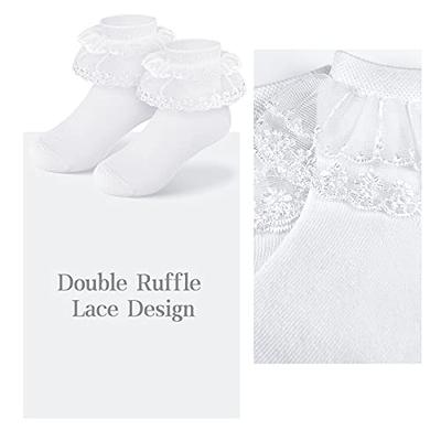 Ribbed Ruffle Socks White  Frilly socks, Sock outfits, Ruffled socks