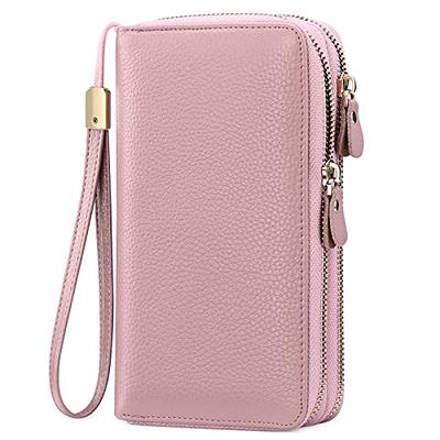 Sendefn Wallets for Women Genuine Leather Credit Card Holder with RFID  Blocking Large Capacity Wristlet