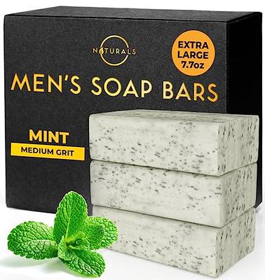 Dr. Squatch All Natural Bar Soap for Men with Heavy Grit, 3-Pack Pine Tar  Soap with Collectible Magnet - Men's Natural Soap