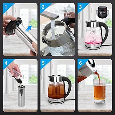 1.7L Electric Kettle Temperature Control & Tea Infuser with