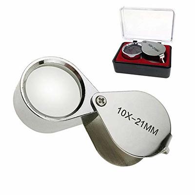 10X 20X Jewelers Loupe Coin Magnifier Jewelry Eye Loop Pocket Magnifying  Glass