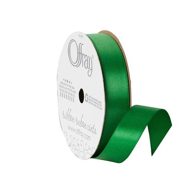 Offray Ribbon, Emerald Green 1 1/2 inch Grosgrain Polyester Ribbon, 12 feet  