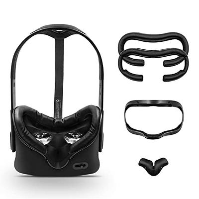 AMVR 3-in-1 PU Leather Facial Interface for Meta Quest 3 VR Face Cushion  Pad