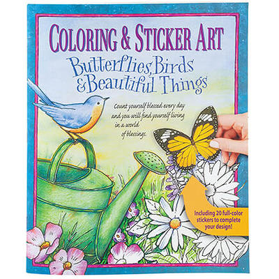 Coloring & Sticker Art Butterflies & Birds Book - Yahoo Shopping