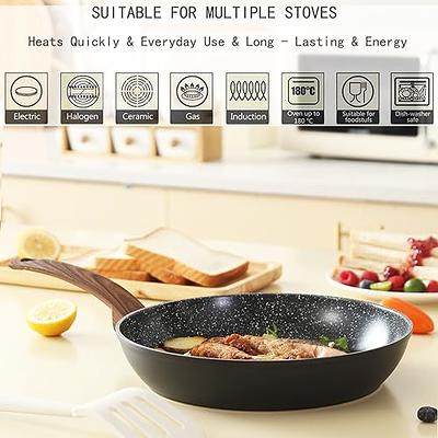 12 Piece Nonstick Pots and Pans Sets,Kitchen Cookware with Ceramic  Coating,Dishwasher Safe,Frying Pan Set with Lid - Yahoo Shopping