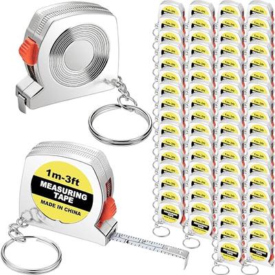 50 Pieces Mini Measuring Tape 3 FT Retractable Key Chain Tape Measure Easy  Read Measuring Tape Set 