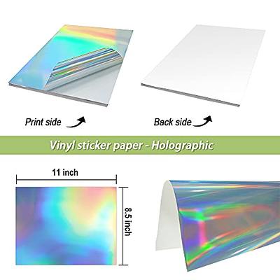Stampcolour Holographic Printable Vinyl Sticker Paper for Cricut,Glossy Decal  Paper,Self-Adhesive Labels Crafts,Dries Quickly Tear Resistant-for Any  Epson HP Canon Sawgrass Inkjet Printer 20 sheets - Yahoo Shopping