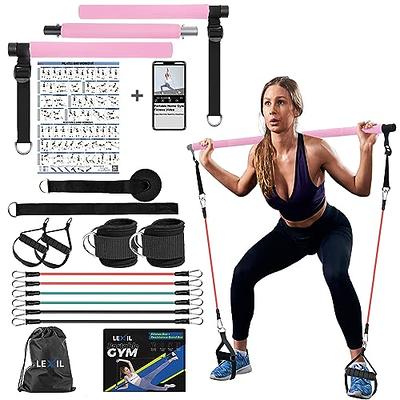 HOTWAVE Portable Exercise Equipment with 16 Gym Accessories.20 in 1 Push Up  Board Fitness,Resistance Bands with Ab Roller Wheel,Full Body Workout at