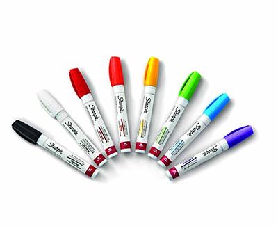 Sharpie Oil-Based Paint Marker, Medium Point, Black Ink, Pack of 6 