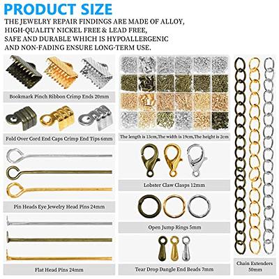 Jewelry Findings Tool Set Open Jump Ring/Lobster Clasp/Tail Chain/Clip  Buckle/Drop Kit/Earring