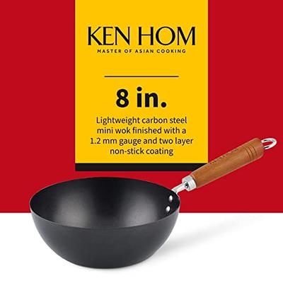 Ken Hom Classic Non-Stick Carbon Steel Mini Wok - 8-Inch Lightweight Mini  Wok for Cooking Stir Fry - Carbon Steel Wok with Non-Stick Coating - Hand  Wash Only - 8 - Yahoo Shopping