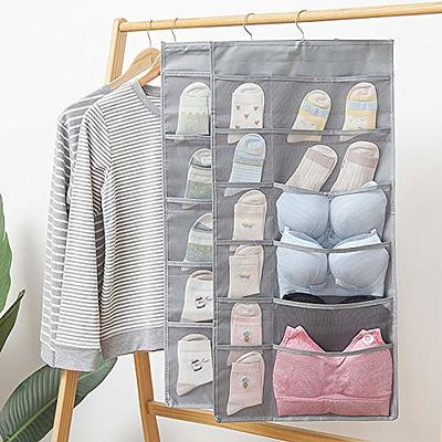 Closet Hanging Bag Socks Bra Underwear Rack Hanger Storage Organizer Dual  Sided