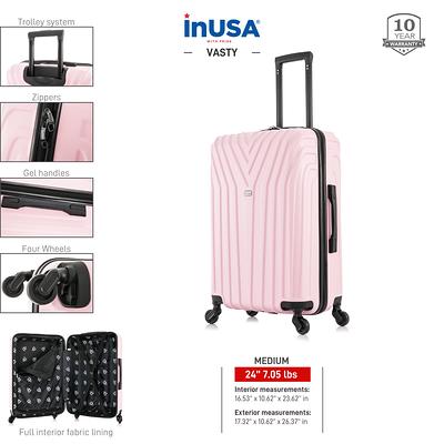 InUSA Vasty 24 Hardside Lightweight Luggage with Spinner Wheels, Handle  and Trolley, Pink - Yahoo Shopping