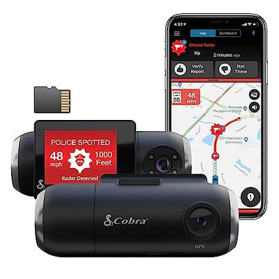 Cobra Ultimate Smart 4K Ultra HD Dash Cam with 1080p Full HD Rear