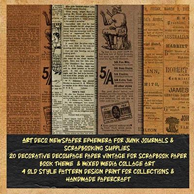 Juome 360 Pcs Vintage Scrapbook Paper for Journaling Supplies, Aesthetic  Decorative Craft Paper Scrapbooking Supplies Kit, Decoupage Paper for  Bullet