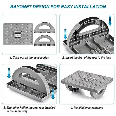 Rocking Foot Rest Under Desk, Detachable Office Feet Rest Non-Skidding  Ergonomic Foot Stool Under Desk with Massage Rollers for Office Home Work -  Yahoo Shopping