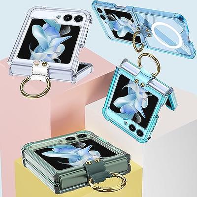 For Samsung Galaxy Z Flip 5 5G Clear Case with Ring Shockproof Transparent  Cover