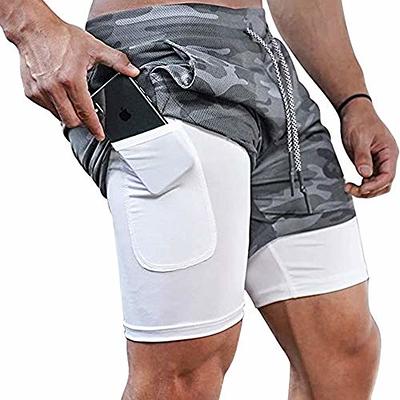 Mens Running Shorts Workout Running Shorts for Men 2 in 1 Stealth Shorts