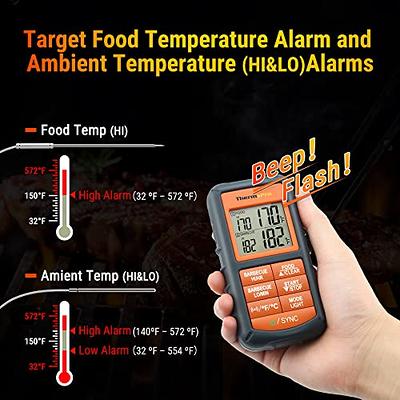 ThermoPro TP08 Wireless Remote Digital Cooking Meat Thermometer Dual Probe  for BBQ Smoker Grill Oven 300 ft Range TP-08 - The Home Depot