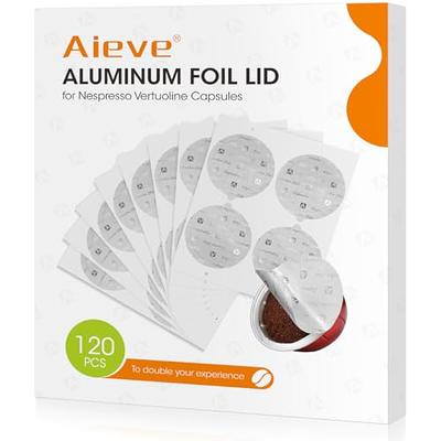 Aieve Aluminum Foil Seals Lid for Reusable Nespresso Pods Vertuo Compatible  with Nespresso Refillable Capsule (120Pcs) - Yahoo Shopping