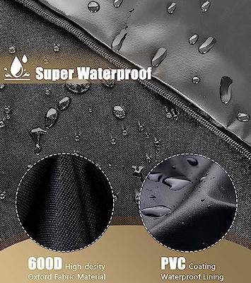 Outdoor TV Cover 39-40 Inch with Waterproof Zipper Velcro + Bottom Cover,  HOMEYA 600D Heavy